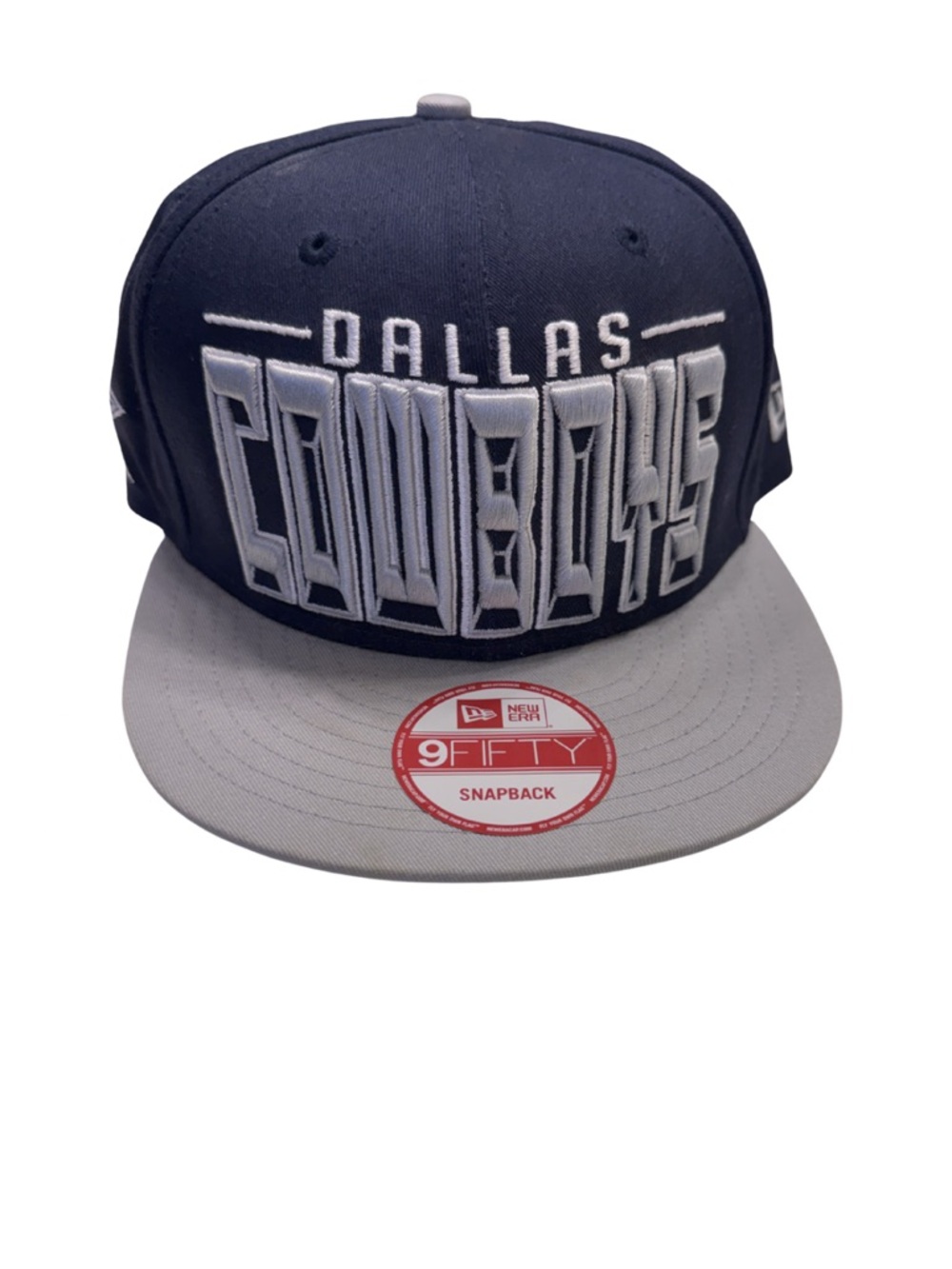 New Era Dallas Cowboys Two-Tone BIG BLOCK embroidered Snapback - Navy & Gray
